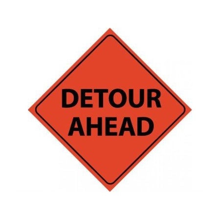 Nmc Traffic, Detour Ahead, 48x48, Roll Up Si RUR2